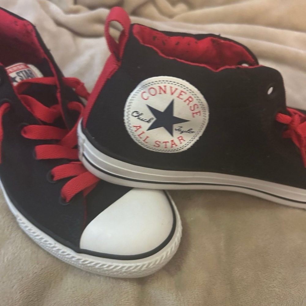 Limited Edition Converse Black and Red All Star Sneakers